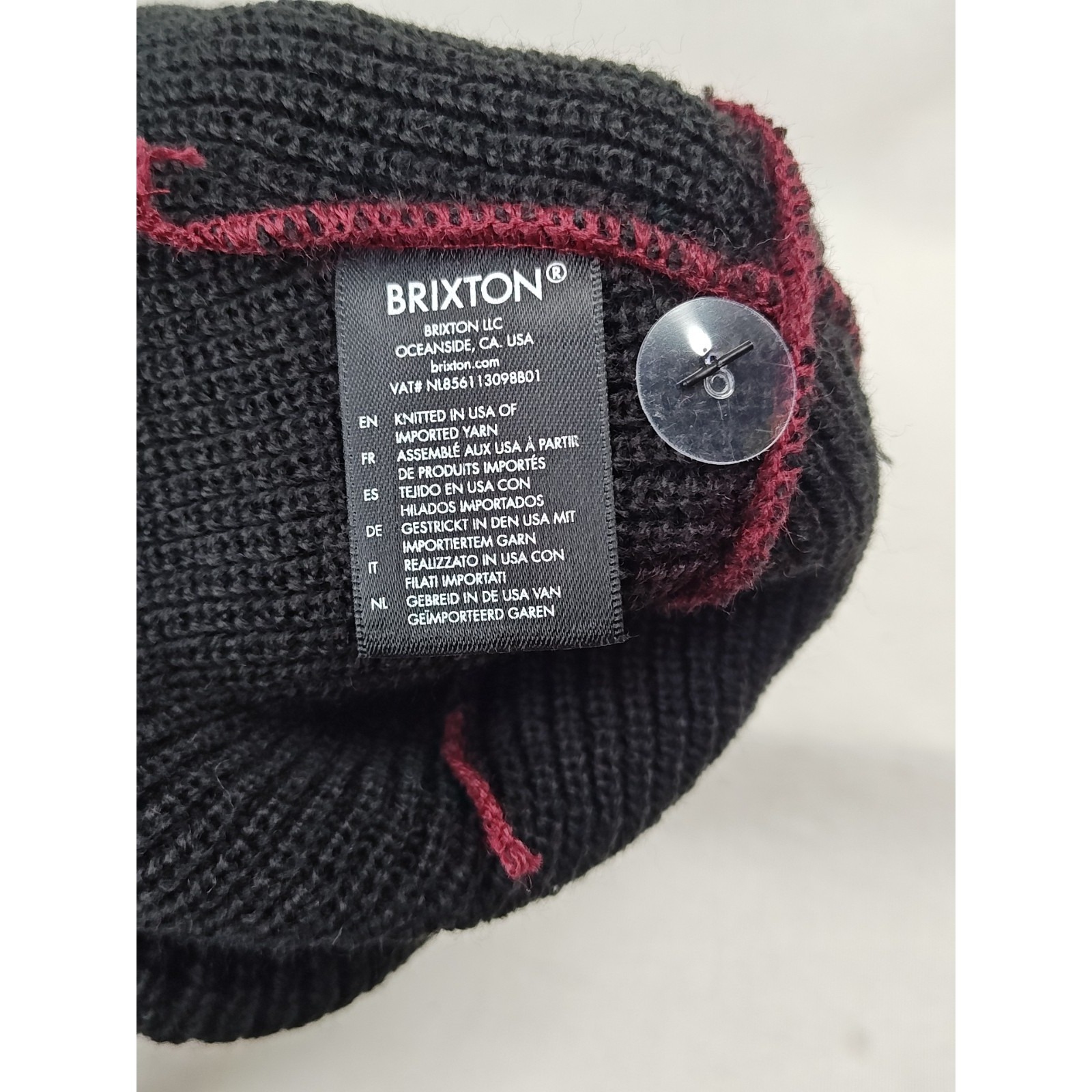Nwt Brixton Heist Beanie Men's Women's Unisex Plain Black Cuffed Loose Knit Hat — image 6 of 8